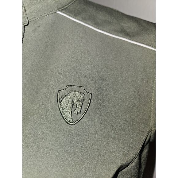 Arista Equestrian Soft Shell Vest Olive Green Full Zip Embroidered riding Sz Med - Picture 3 of 12